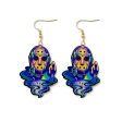 Wholesale Halloween Horror Tie Dye Printed Acrylic Earrings Cheap