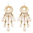 Wholesale Bohemian Shell Beads Pendant Earrings Fashion