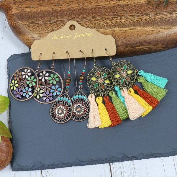 Wholesale Boho Vintage Long Tassel Earrings on Sale