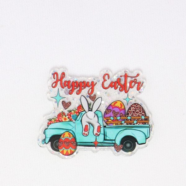 Wholesale 10pcs Easter Cartoon Rabbit Acrylic Cute DIY Patch Accessories on Sale