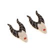 Wholesale Halloween Horn Witch Alloy Diamond Oil Dripping Earrings Online Sale