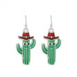 Wholesale Halloween BOO Cartoon Funny Boots Cactus Alloy Earrings Discount