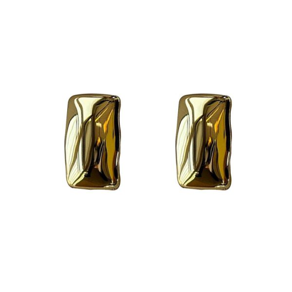 Wholesale Exaggerated Copper Plated Geometric Square Gold Earrings Discount