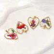 Wholesale 6pcs Irregular Love Month Flower Real Flower Pendant Resin Accessories Fashion