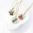 Wholesale 6pcs Polygonal Real Flower Preserved Flower Dried Flower Necklace Online Hot Sale