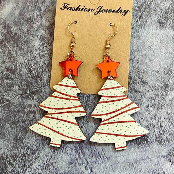 Wholesale Christmas Tree Wooden Earrings Supply