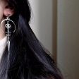 Wholesale Punk Rock Halloween Goth Devil Eyes Silver Plated Earrings Online Hot Sale