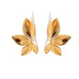 Wholesale Glossy Flower and Leaf Metal Stud Earrings Cheap