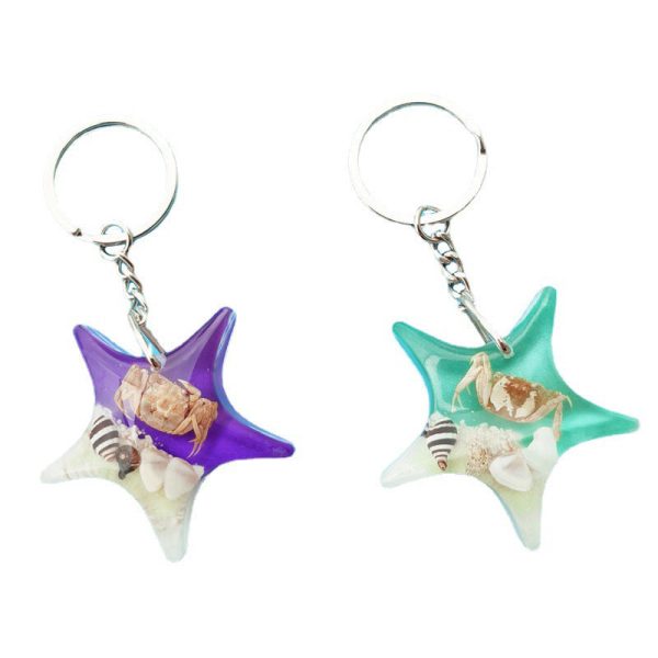 Wholesale12pcs Starfish Shape Acrylic Keychain Online Hot Sale