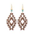 Wholesale Bohemian Hollow Wood Diamond Earrings Online