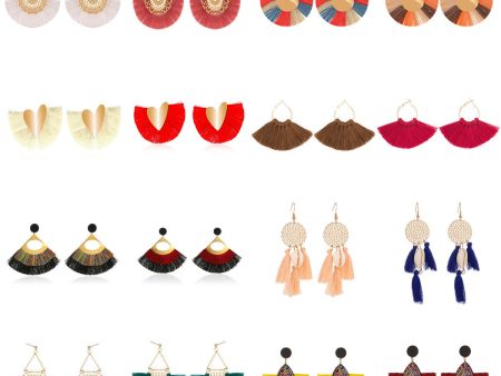 Wholesale Ethnic Retro Exaggerated Tassel Earrings Supply