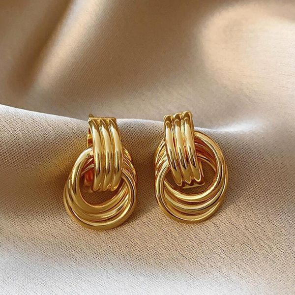 Wholesale Double-layer Geometric Fashion Versatile Earrings Online