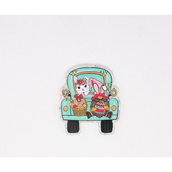 Wholesale 10pcs Easter Cartoon Rabbit Acrylic Cute DIY Patch Accessories on Sale