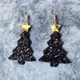 Wholesale Christmas Glitter Gretel Leather Acrylic Earrings Supply