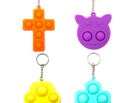 Wholesale Silicone Rodent Killer Keychain Finger Bubble Music Decompression Toys on Sale