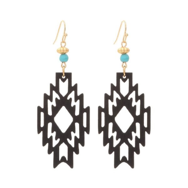 Wholesale Bohemian Hollow Wood Diamond Earrings Online