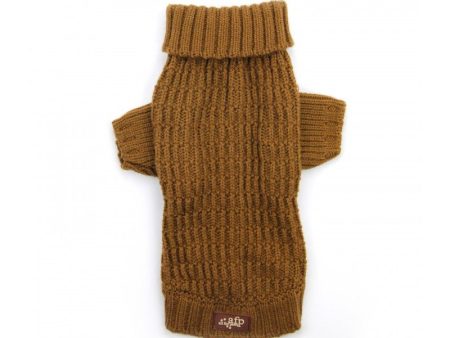 All For Paws Lambswool Fisherman s Weave Dog Puppy Sweater - Coffee For Discount