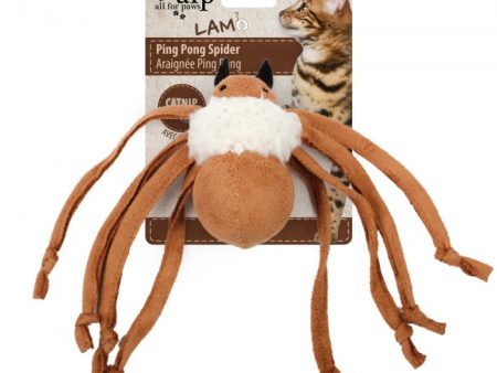 All For Paws Lambswool Ping Pong Spider Cat Toy on Sale