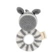 Handmade Crochet Teething Ring Rattle - Zebra Supply