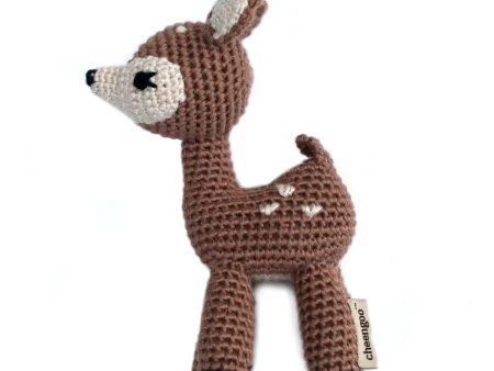 Handmade Bamboo Crochet Teething Rattle - Fawn Online Sale