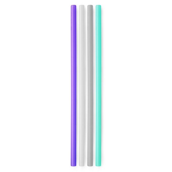 Reusable Silicone Straw - Extra Long, 4 Pack For Sale