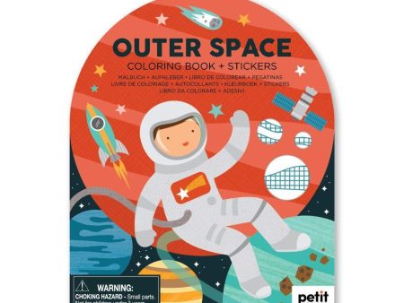 Coloring Book with Stickers - Outer Space Cheap