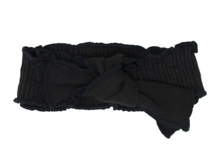 Ribbed Smocked Headband Black Online Hot Sale