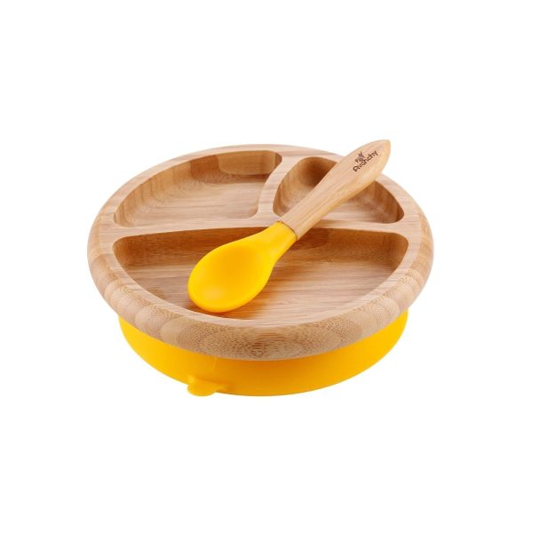 Bamboo Baby Suction Plate & Spoon For Sale