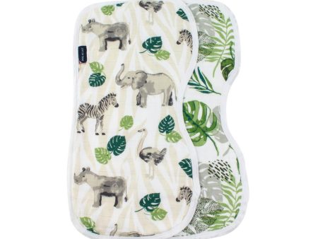 Classic Muslin Burp Cloths Set - Jungle + Rainforest For Discount